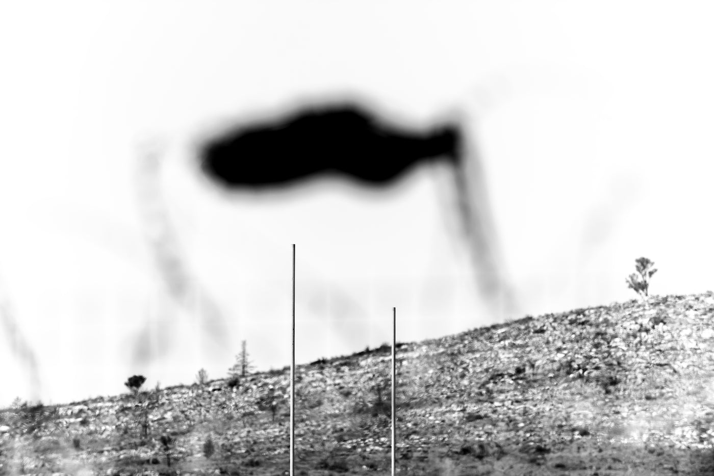 A abstract black and white urban scene shot at Haarlem, South Africa.