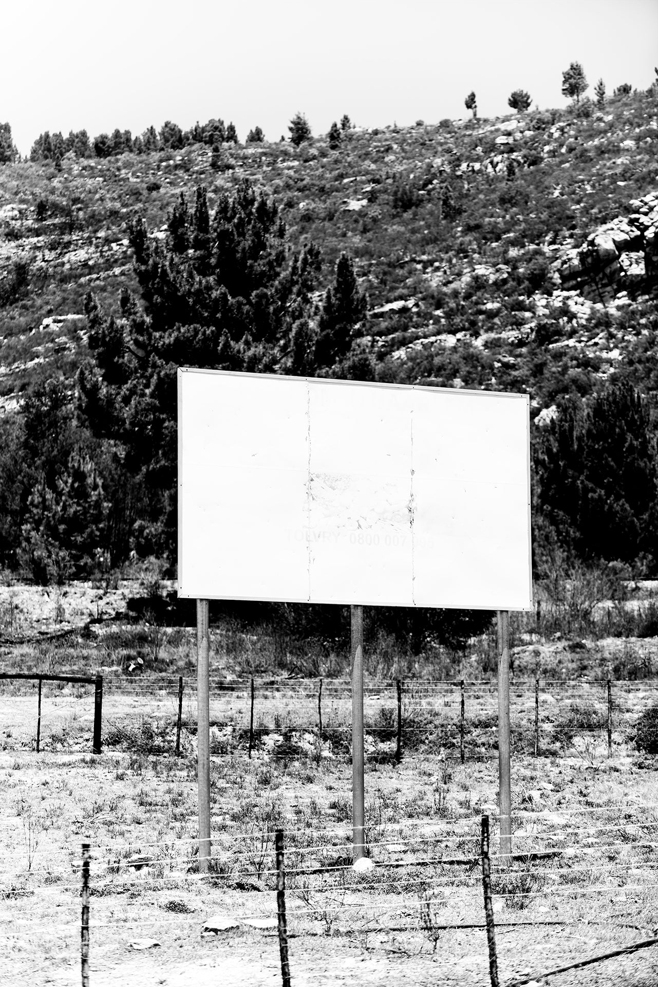 An empty billboard, graphic minimilism.