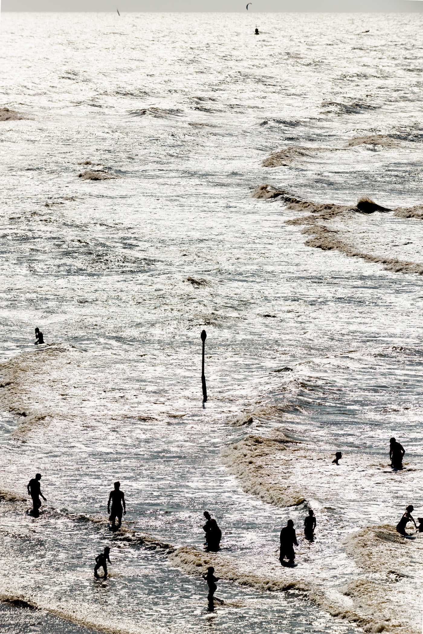 Bathers in the North Sea at Scheveningen