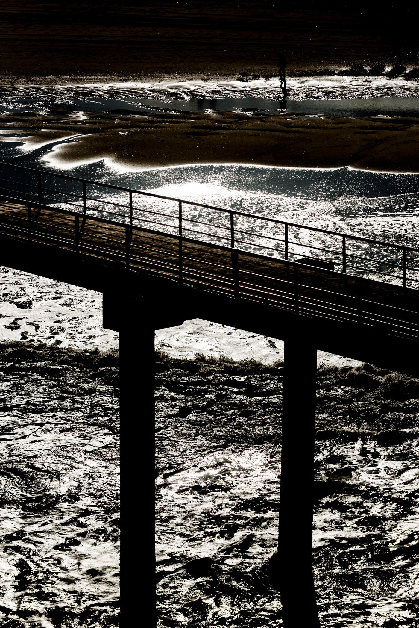 The Pier at Scheveningen with a runner in the background.