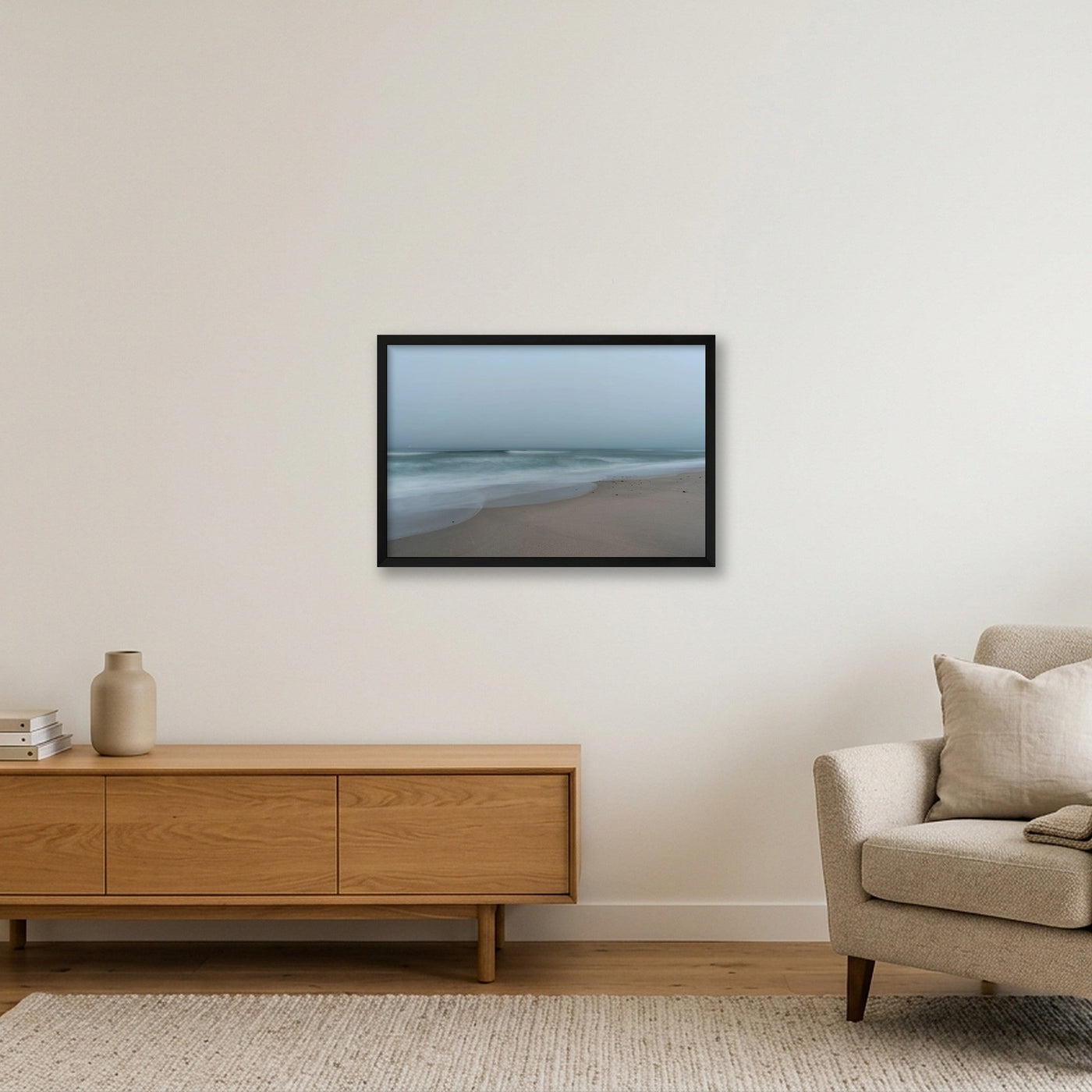 icm-soft-blur-seascape-print-01 — 60×40cm, 24×16" Black Frame