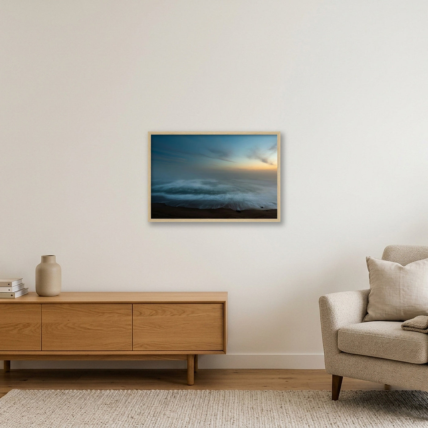 icm-moody-seascape-print-01 — 60×40cm, 24×16" Oak Frame