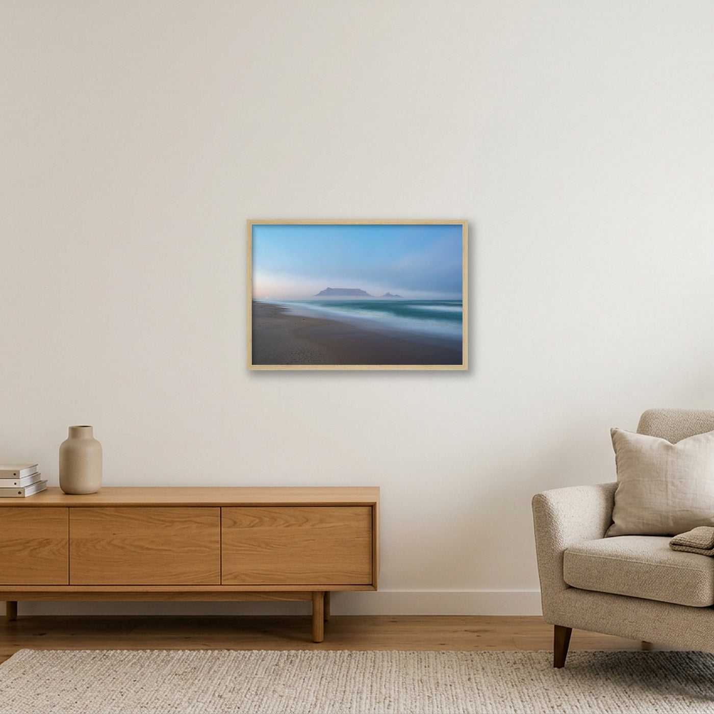 icm-minimal-table-mountain-print-01 — 60×40cm, 24×16" Oak Frame