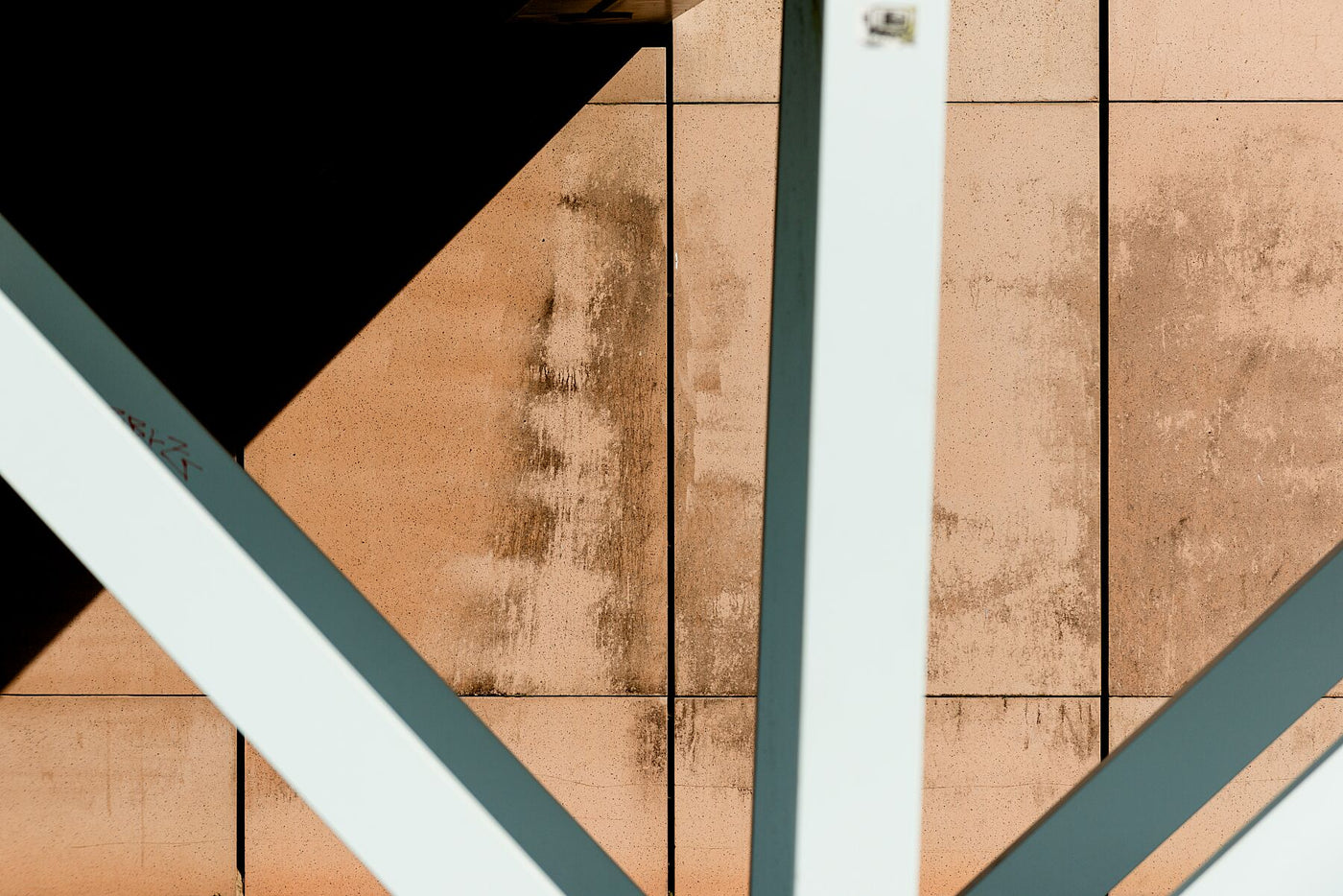 An architectural detail featuring line and texture shot at Scheveningen