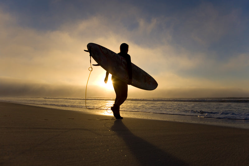 A surfer at Muizenberg, Cape Town.