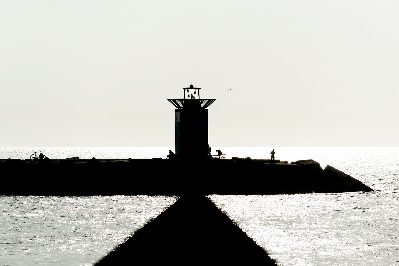 The Groene Havenlicht, as seen from the Northern Pier, at Scheveningen