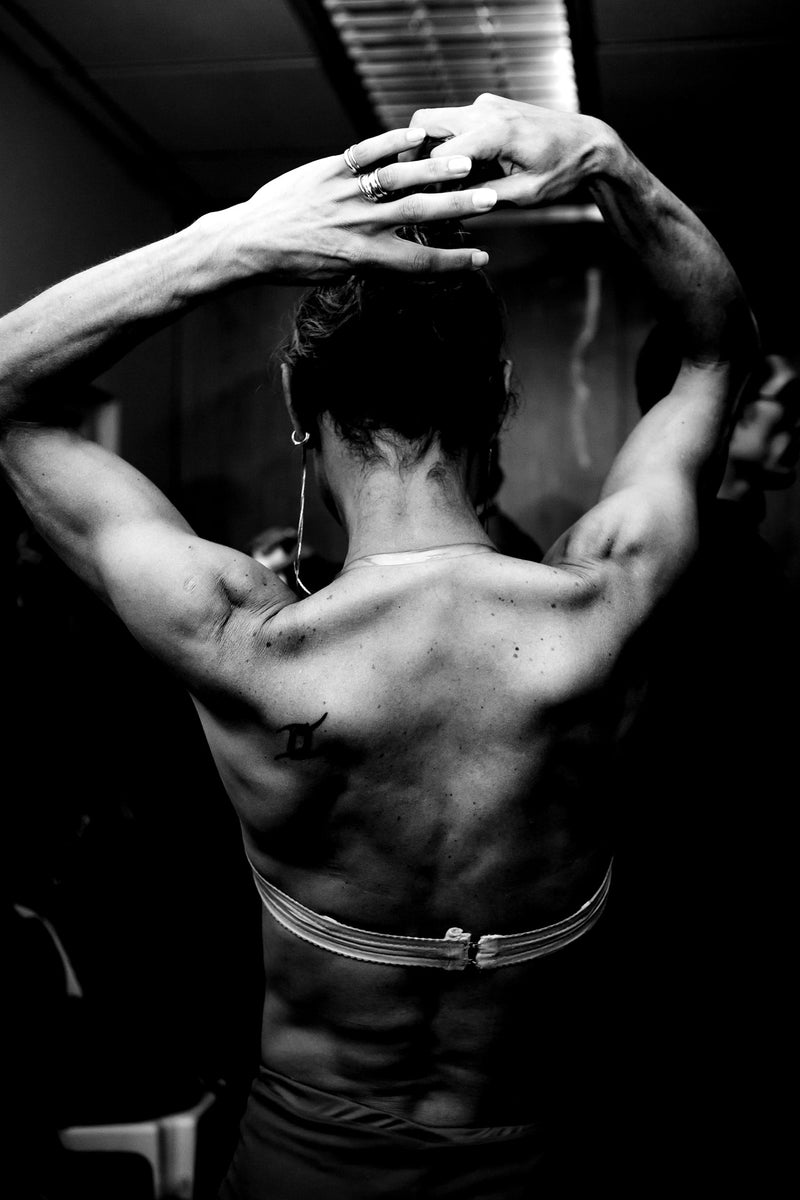 Reportage style photograph showing behind the scenes at a Drag Queen show.