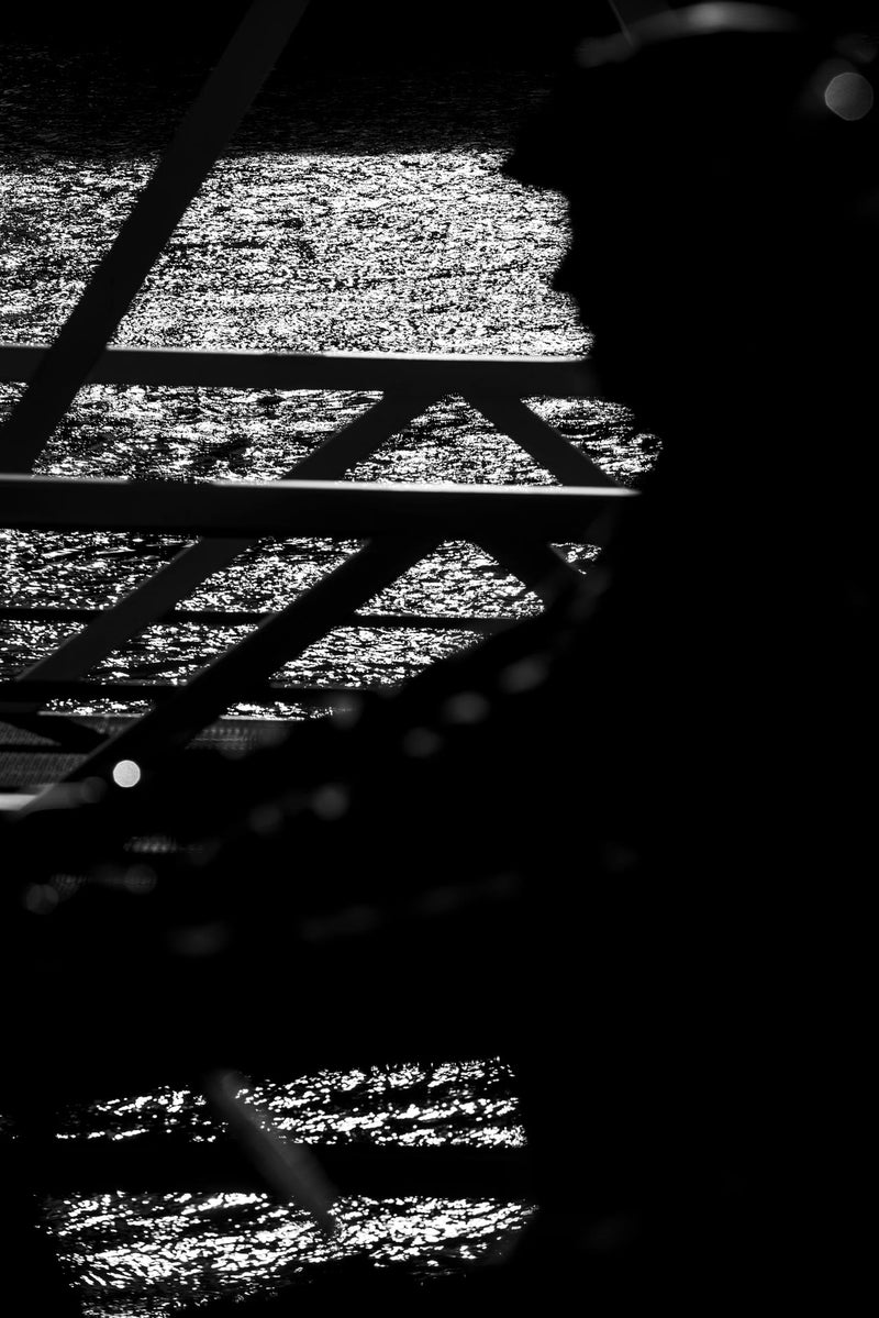 A cyclist and the Nieuwe Maas river.