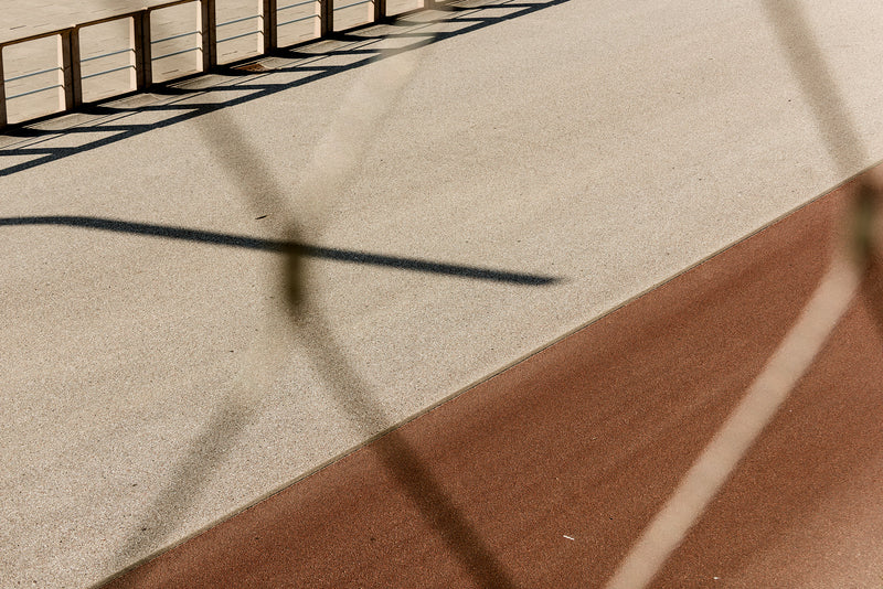 A study of shape and light on the promenade at Scheveningen.