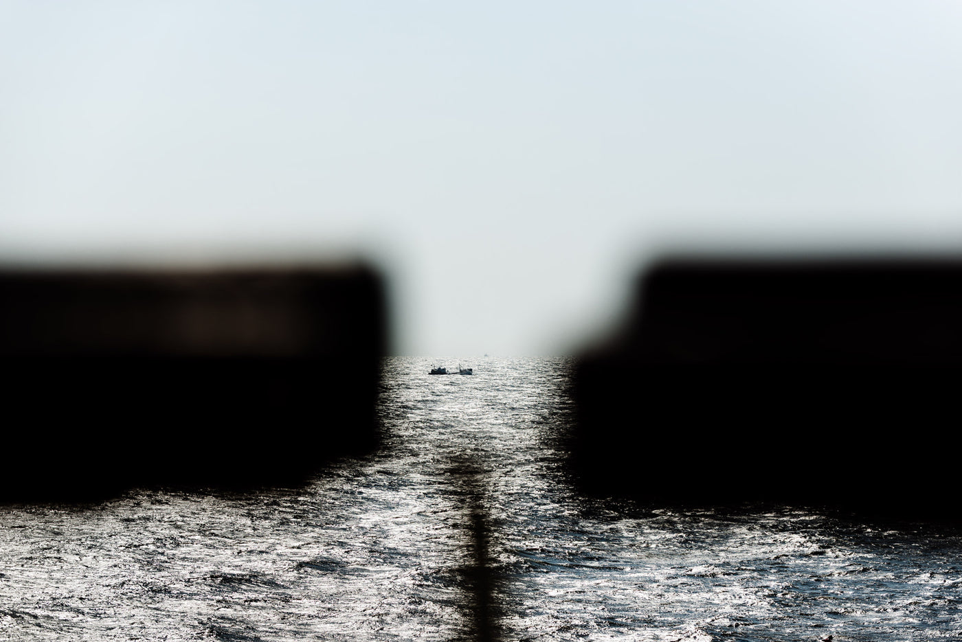 A trawler heads out to see from Scheveningen