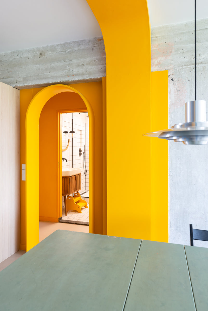 Colorful interior scene shot in Amsterdam.