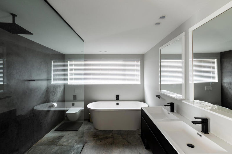 Modern bathroom interior.