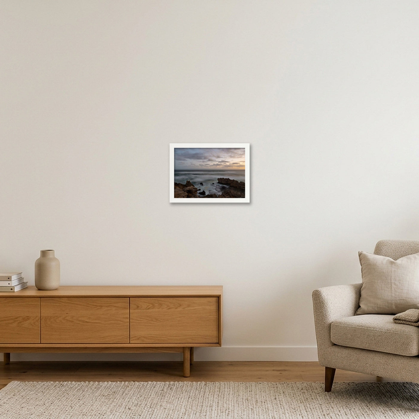 icm-minimal-shoreline-print-01 — A4 (30×21cm, 12×8") White Frame
