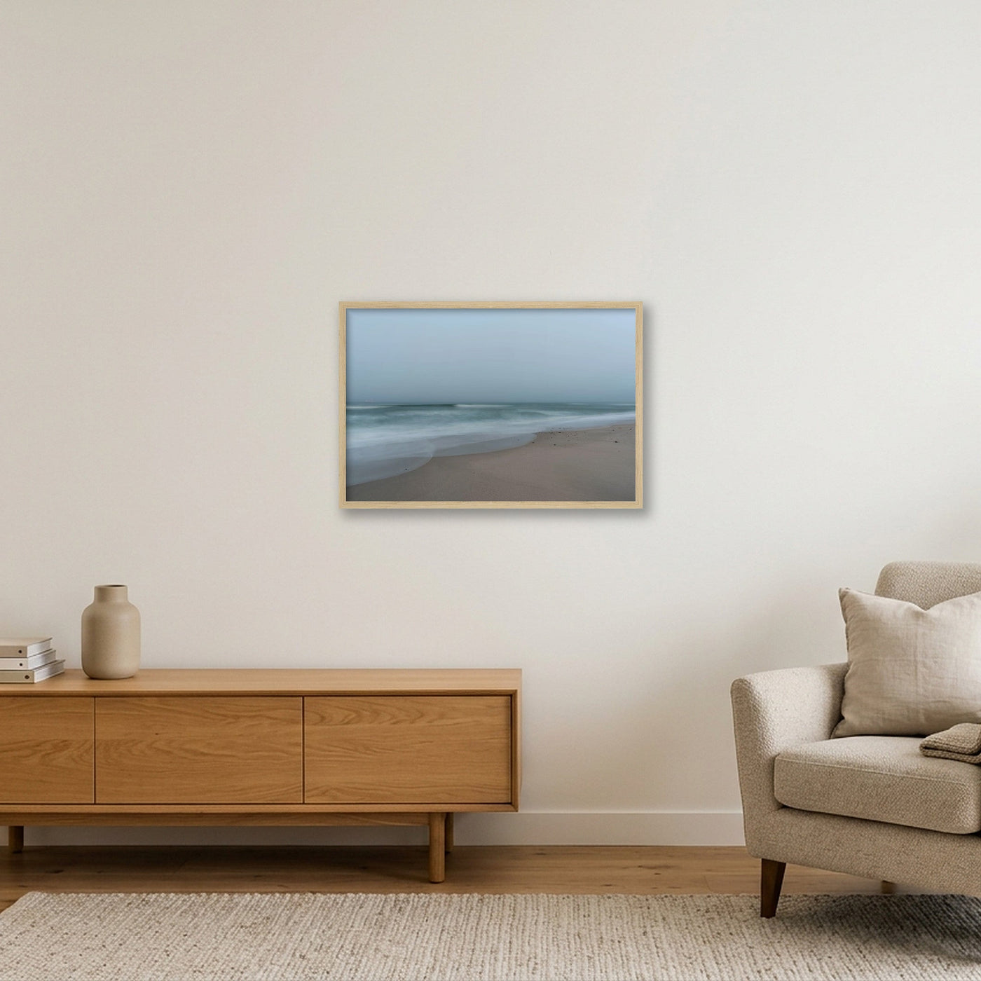 icm-soft-blur-seascape-print-01 — 60×40cm, 24×16" Oak Frame