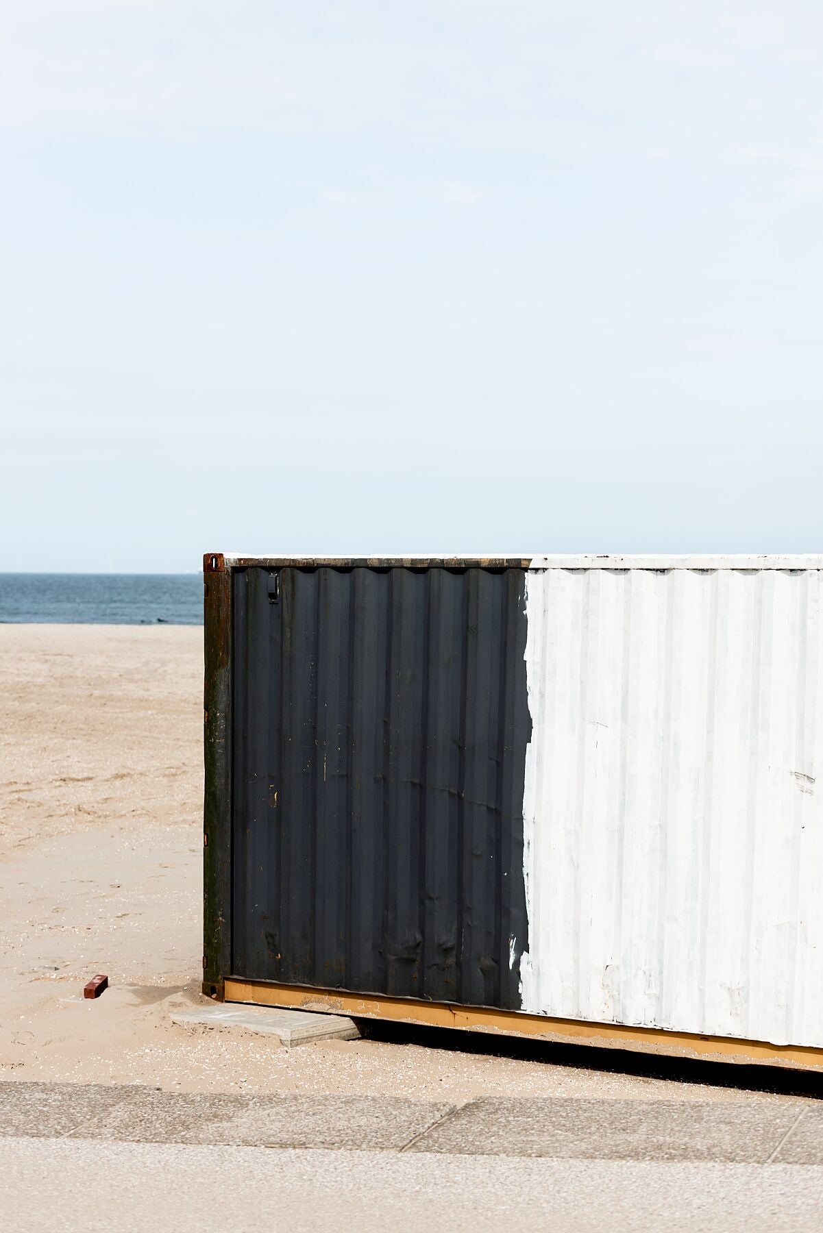 A container on the beach at Scheveningen