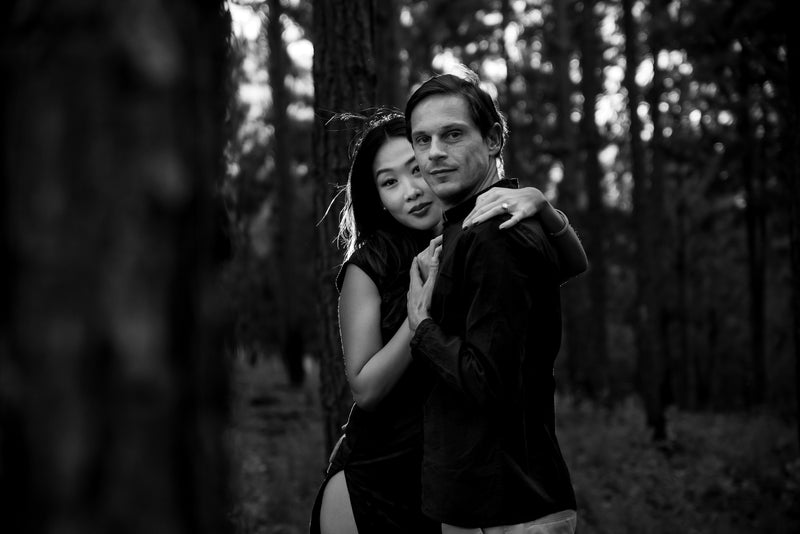 Forest portraiture shoot for young couple.