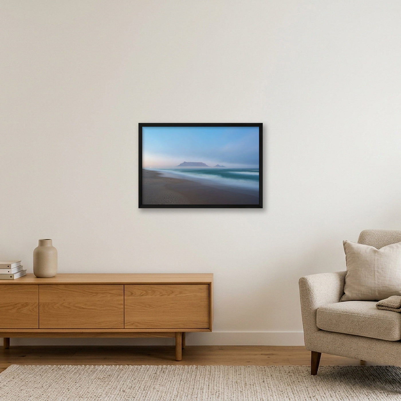 icm-minimal-table-mountain-print-01 — 60×40cm, 24×16" Black Frame