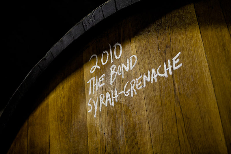 Detail of a barrel in Cape vineyard cellar.