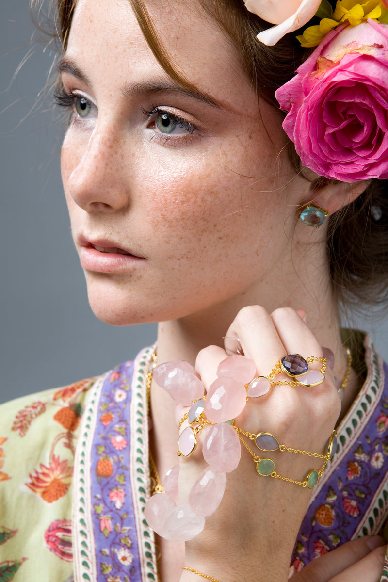 Fashion shoot for jewellery in studio.