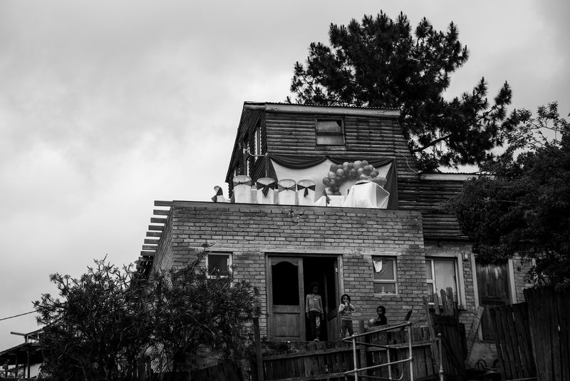 A decorated home in a South African township.