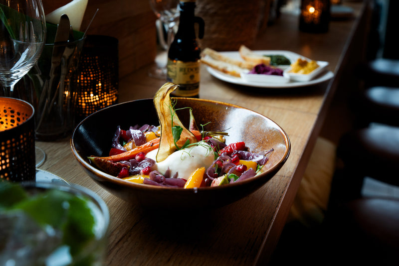 A plated dish in a restaurant in Den Haag.