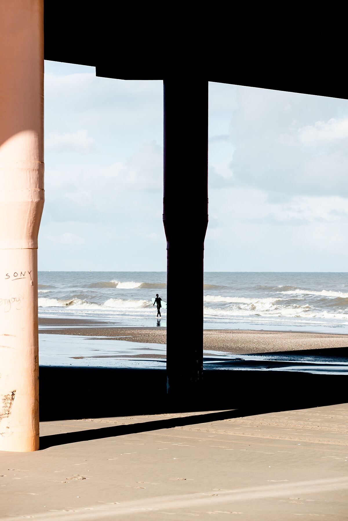 Underneath the pier at Scheveningen
