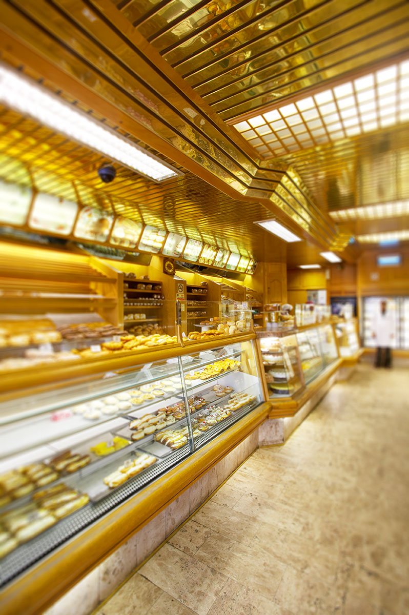 Interior view of the wild decor at the bakery at the Wembley Road House complex.