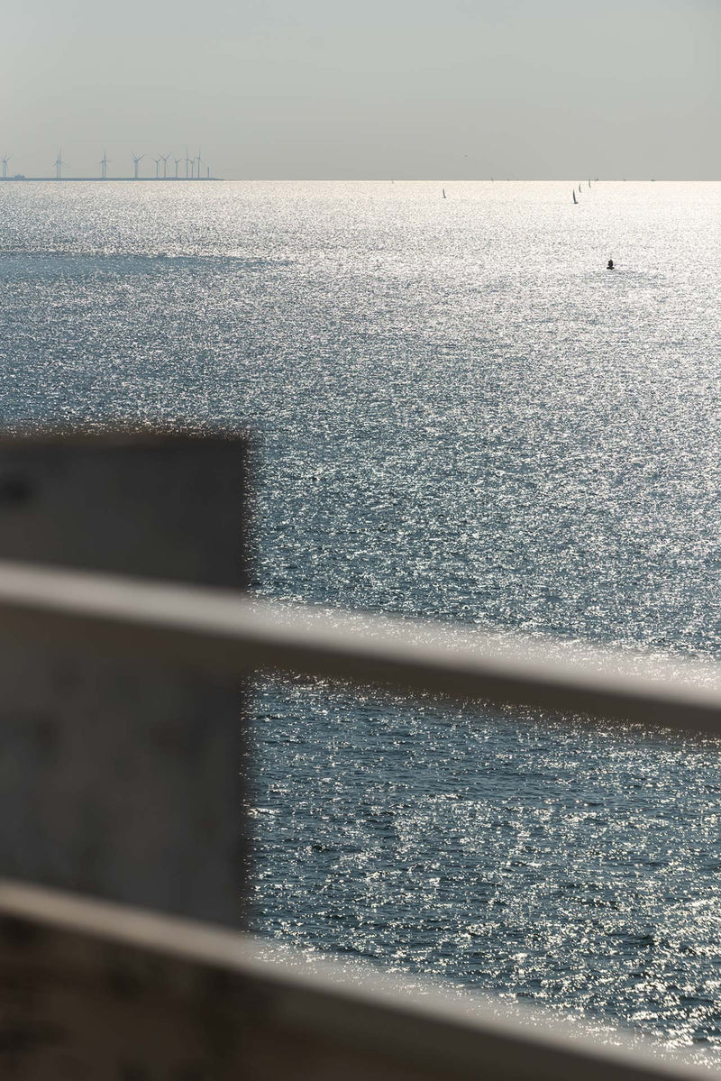 Windmills in the distance on the Noordzee